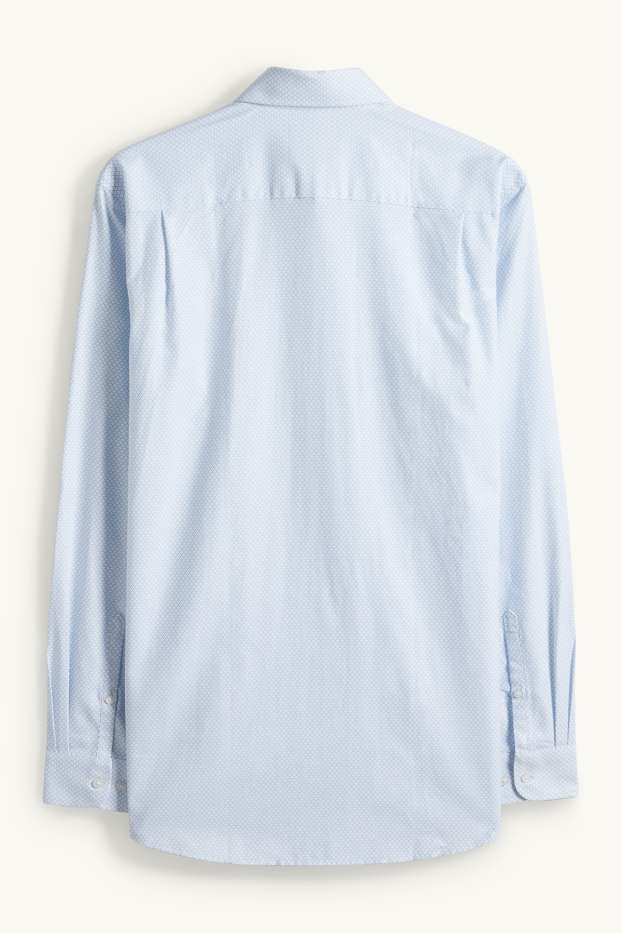 Hombre - Camisa de oficina - regular fit - Kent - de planchado fácil - estampada - azul claro