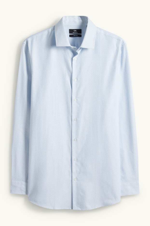 Hombre - Camisa de oficina - regular fit - Kent - de planchado fácil - estampada - azul claro