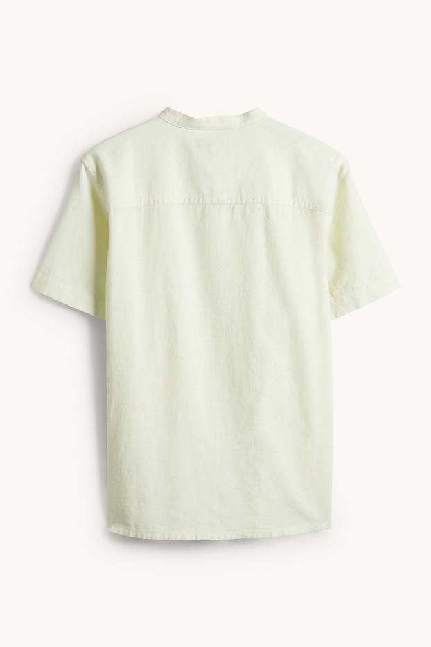 Enfants garçons - Chemisier avec teneur en lin - jaune clair