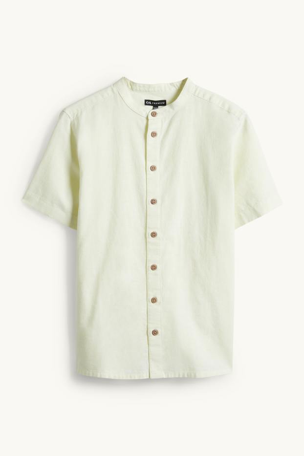 Enfants garçons - Chemisier avec teneur en lin - jaune clair