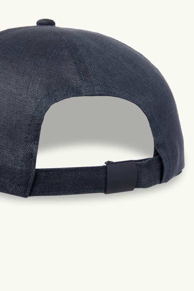 Heren - Linnen pet - donkerblauw