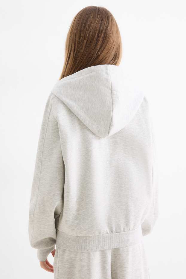 Children Girls - Zip-through hoodie - light gray-melange