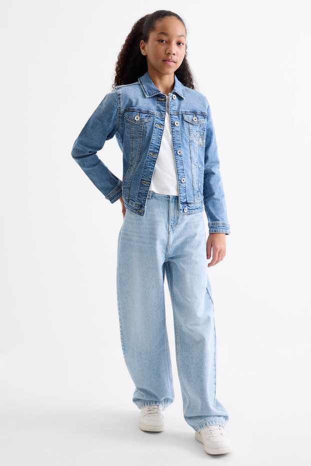 Bambine - Barrel jeans - blu
