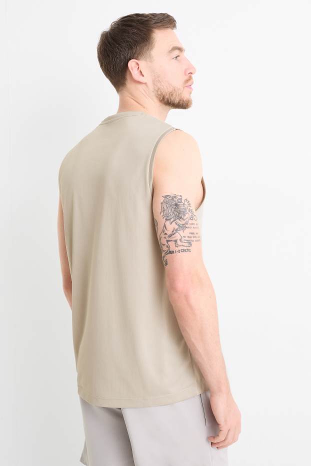 Herren - Funktions-Tank-Top - taupe
