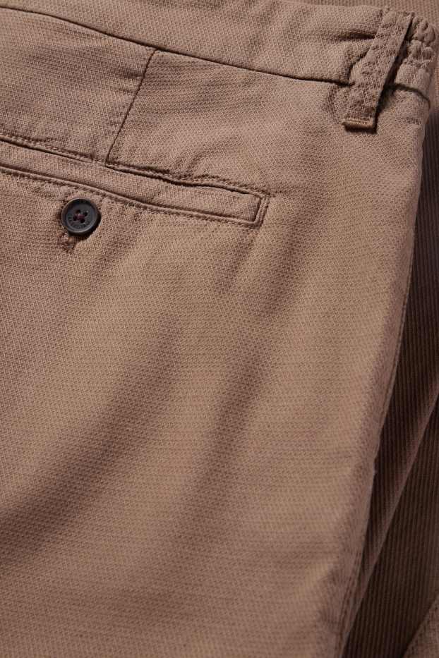 Herren - Chino - Tapered Fit - strukturiert - braun