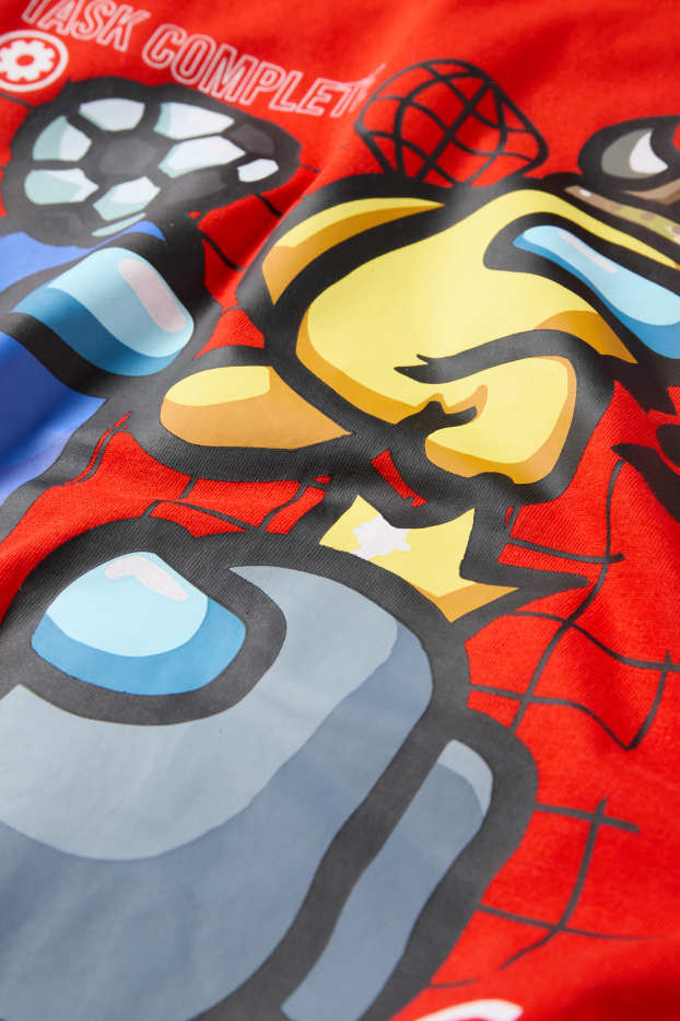 Kinder Buben - Among Us - Kurzarmshirt - rot