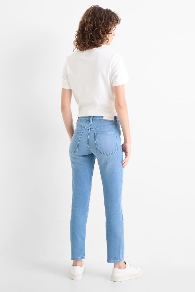 Damen - Slim Jeans - Mid Waist - Jog Denim - hellblau