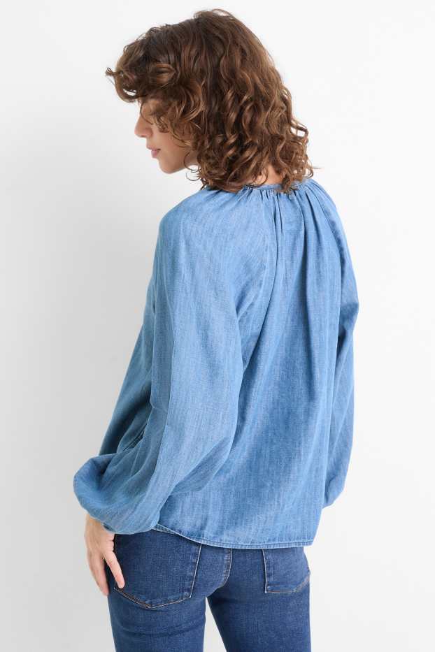 Women - Tunic - denim look - blue