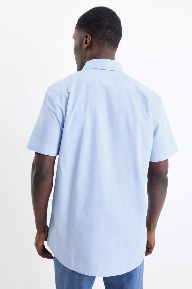 Hommes - Chemise de bureau - regular fit - col kent - bleu clair
