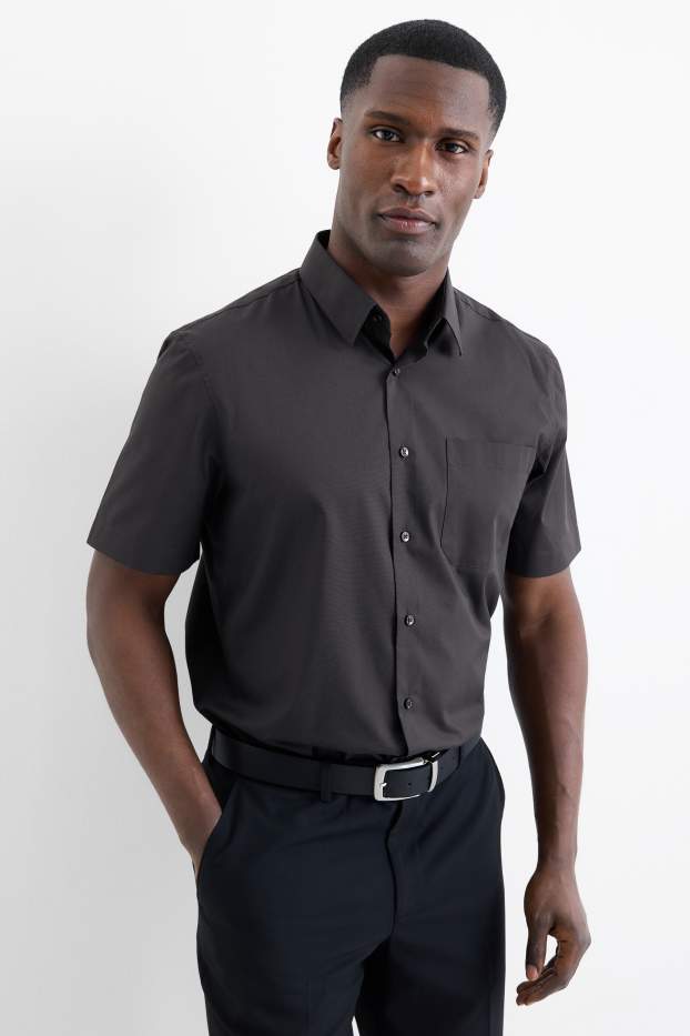 Herren - Businesshemd - Regular Fit - Kent - schwarz
