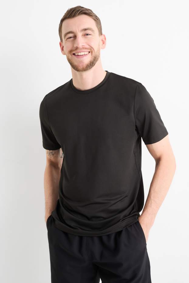 Heren - Sport-T-shirt - regular fit - zwart