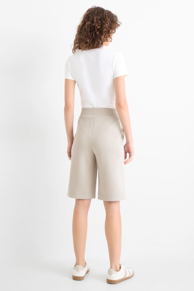 Damen - Sweat-Bermudas - beige