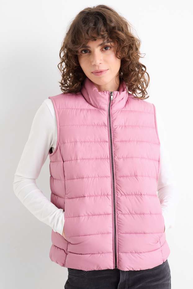 Damen - Steppweste - pink