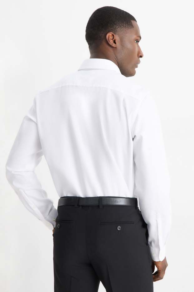 Herren - Businesshemd - Regular Fit - Kent - bügelleicht - weiß
