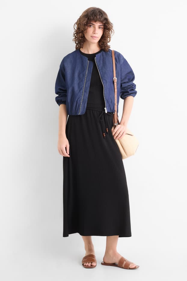 Dames - Rok - met structuur - zwart