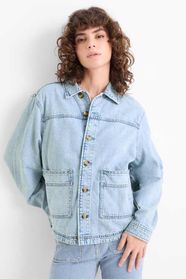 Femmes - Veste-chemise en jean - bleu clair
