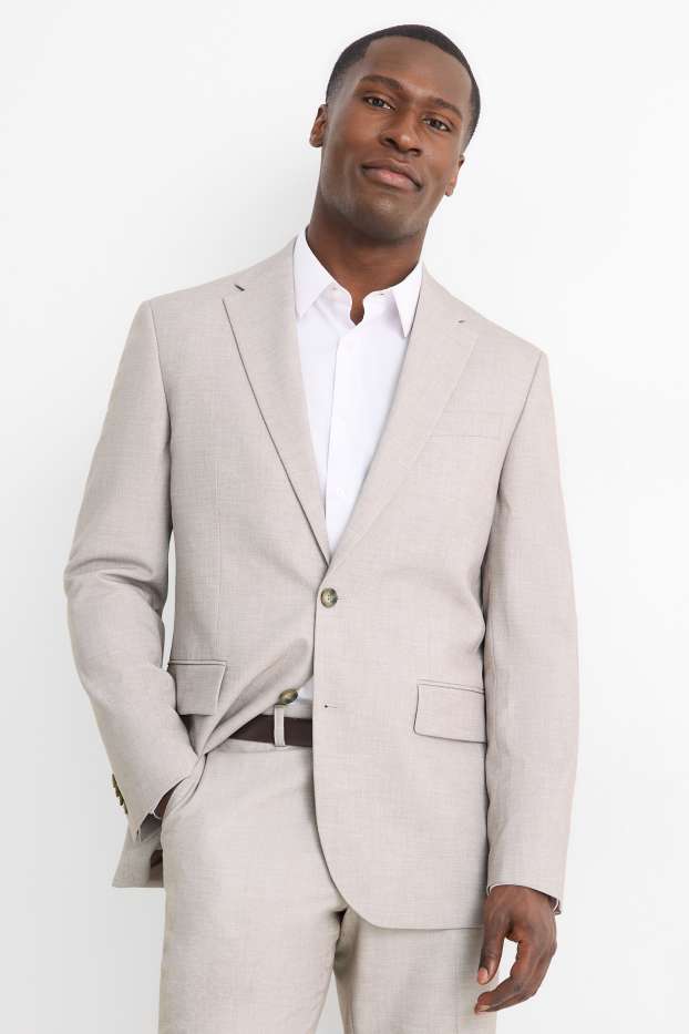 Uomo - Giacca coordinabile - regular fit - Flex - grigio