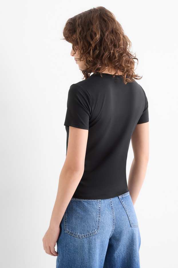 Femei - Tricou - slim fit - negru