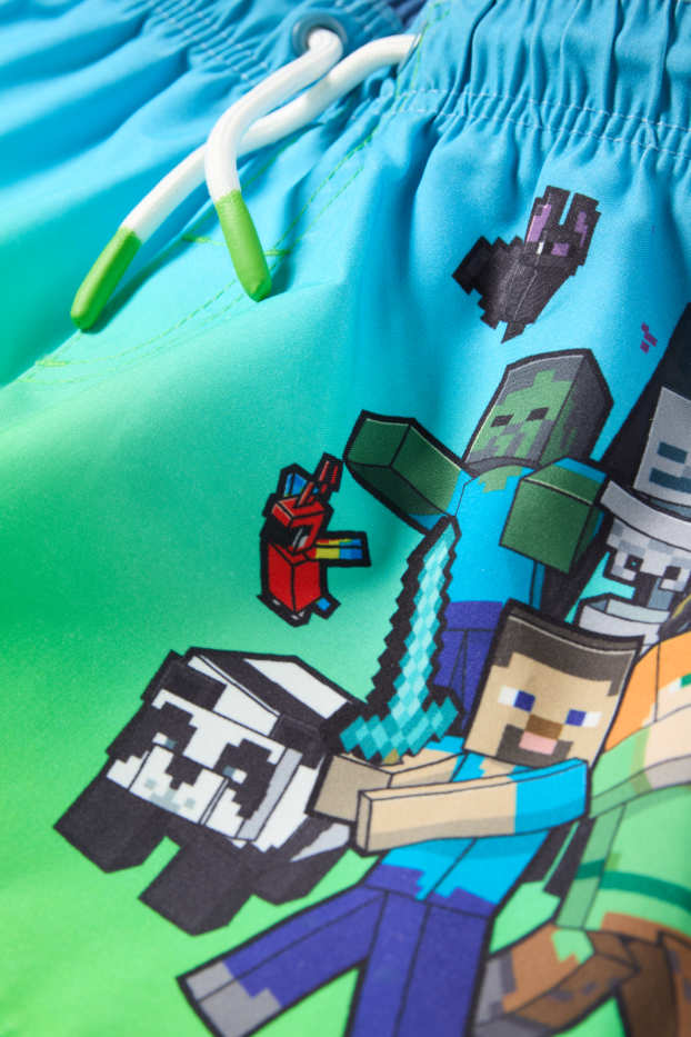 Kinder Buben - Minecraft - Badeshorts - hellgrün