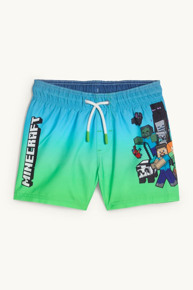 Kinder Buben - Minecraft - Badeshorts - hellgrün