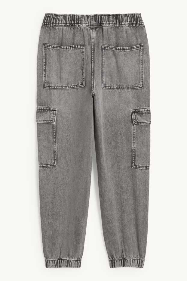 Children Boys - Cargo jeans - light gray