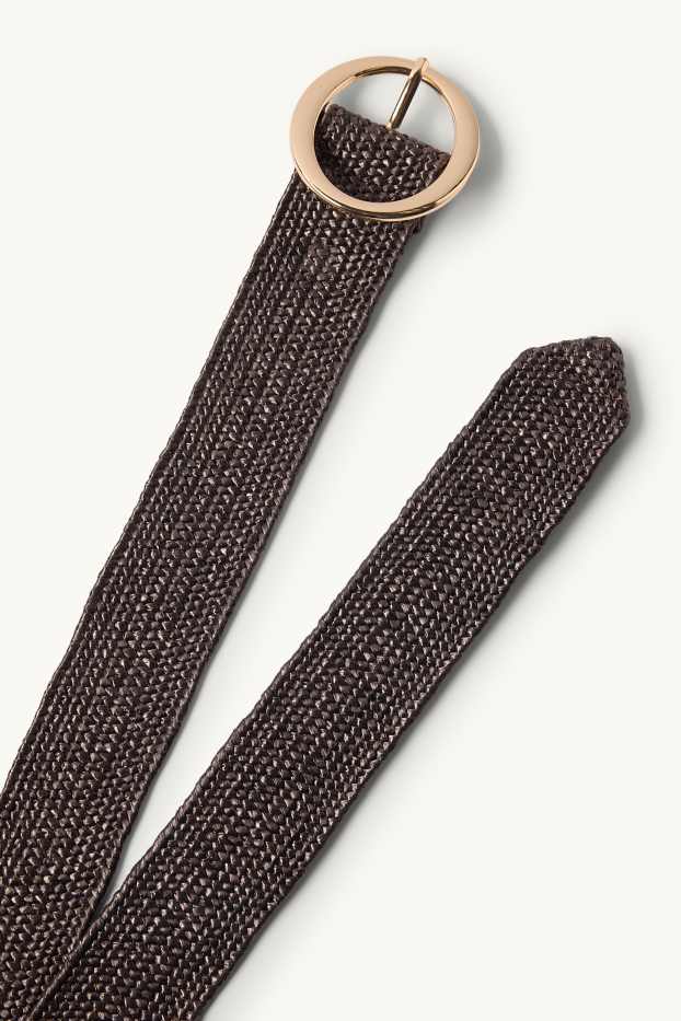 Femei - Curea de paie - maro