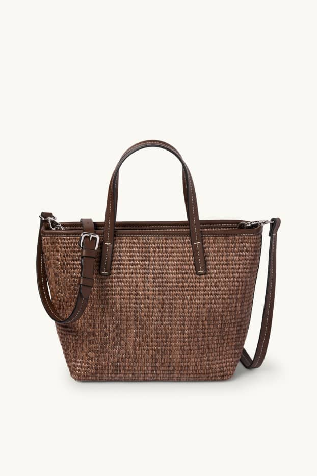 Dona - Bossa shopper gran amb la corretja extraïble - marró fosc