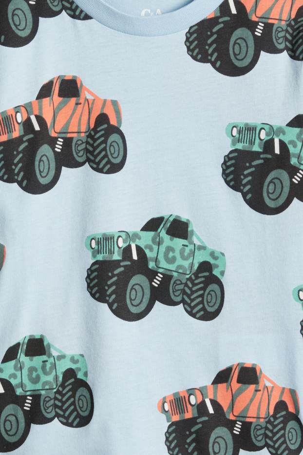 Children Boys - Multipack of 3 - tiger and off-road vehicle - short pyjamas - green