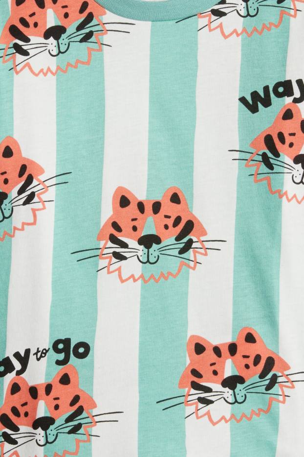 Children Boys - Multipack of 3 - tiger and off-road vehicle - short pyjamas - green