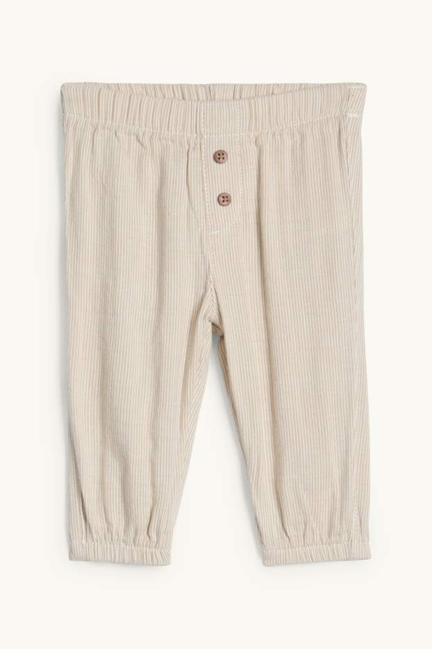 Baby Boys - Baby trousers - striped - beige