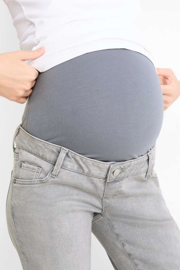 Damen - Umstandsjeans - Straight Jeans - helljeansgrau