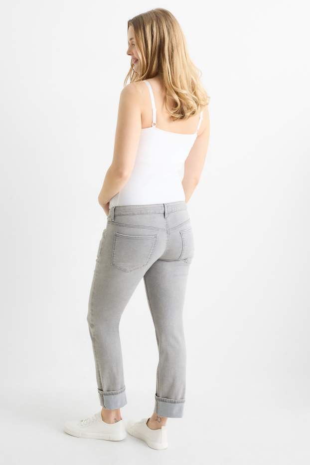 Damen - Umstandsjeans - Straight Jeans - helljeansgrau