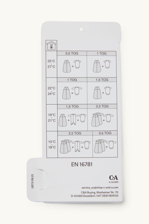 Unisex - Teddybeer - babyslaapzak - 0 tot 4 maanden - wit