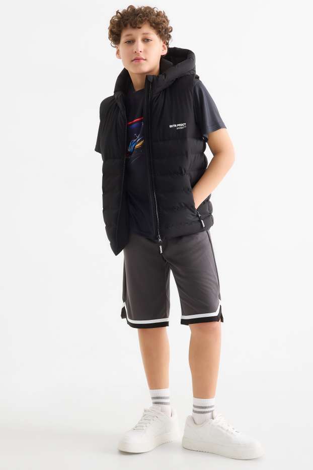 Děti - chlapci - Bermudy - tmavošedá