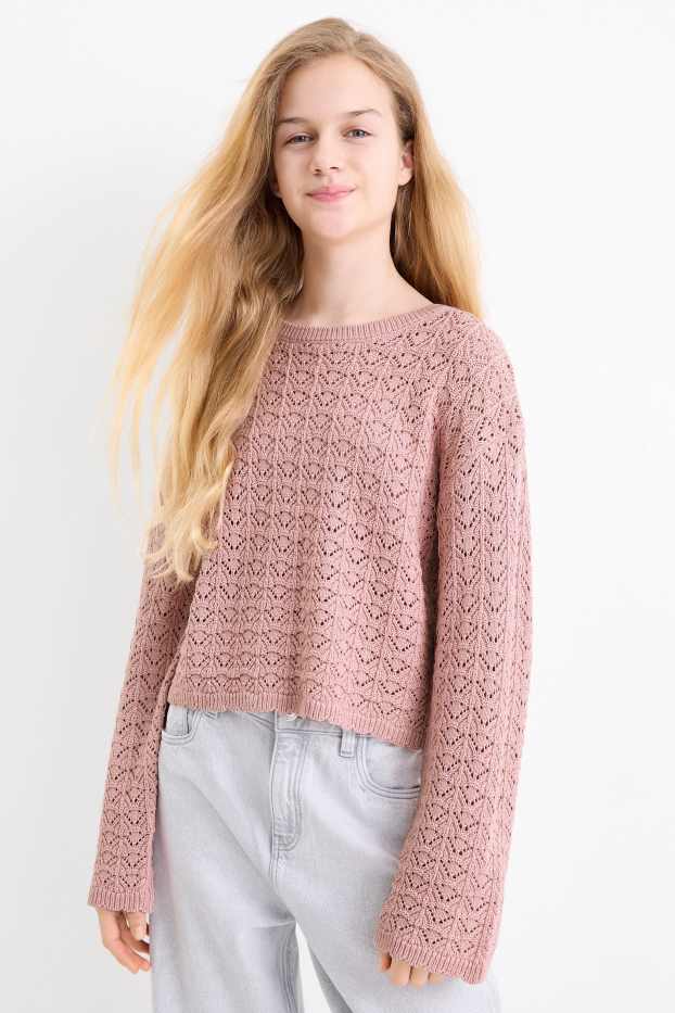 Enfants filles - Pull - rose