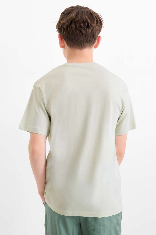 Kinderen: jongens - Set van 4 - T-shirt - zwart / wit