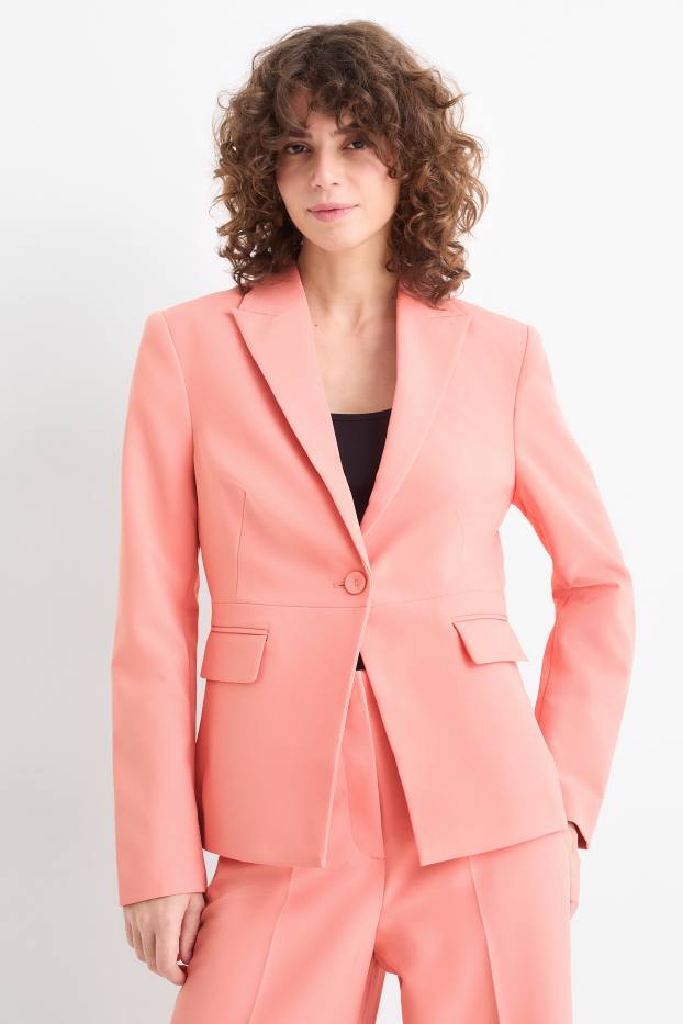 Mujer - Americana de oficina - entallada - coral