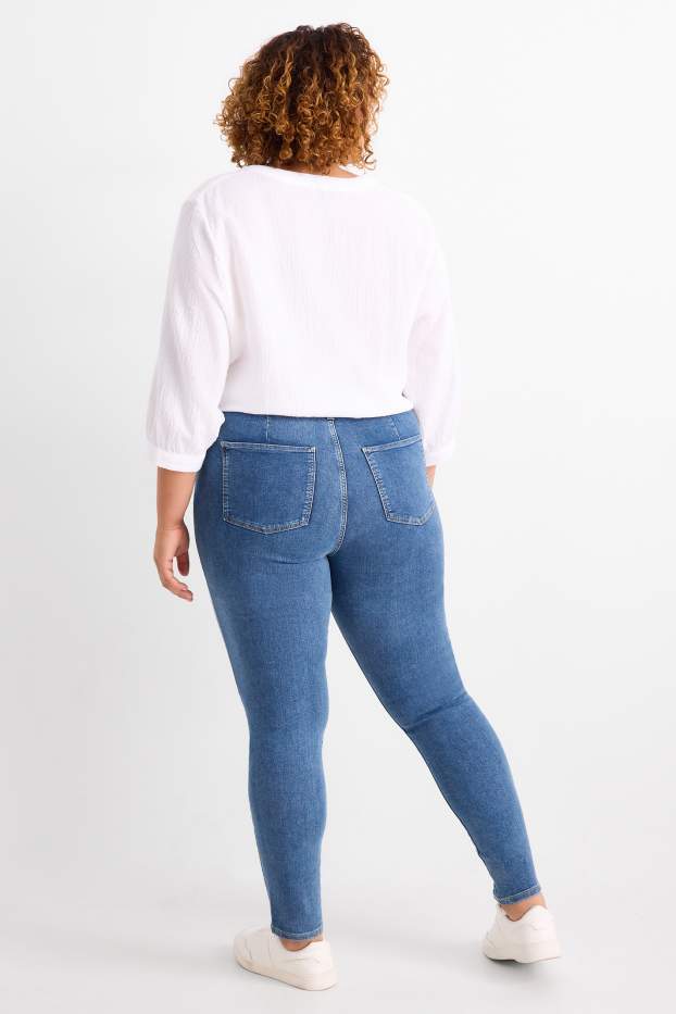 Dámské - Jegging jeans - high waist - modrá
