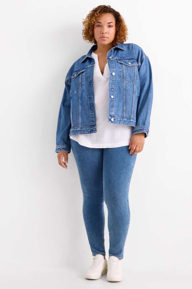Dámské - Jegging jeans - high waist - modrá