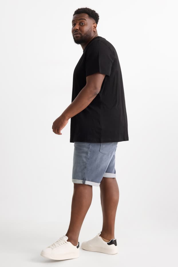 Heren - Korte spijkerbroek - Flex jog denim - LYCRA® - donkergrijs