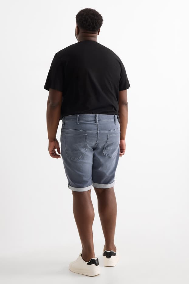 Heren - Korte spijkerbroek - Flex jog denim - LYCRA® - donkergrijs