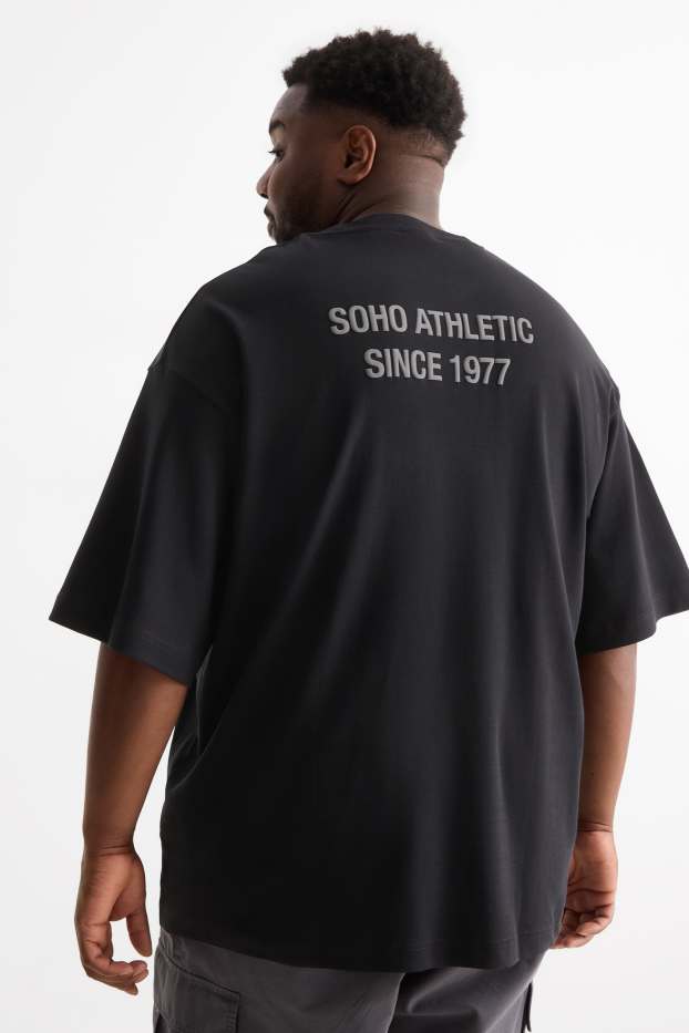 Heren - T-shirt - oversized - zwart