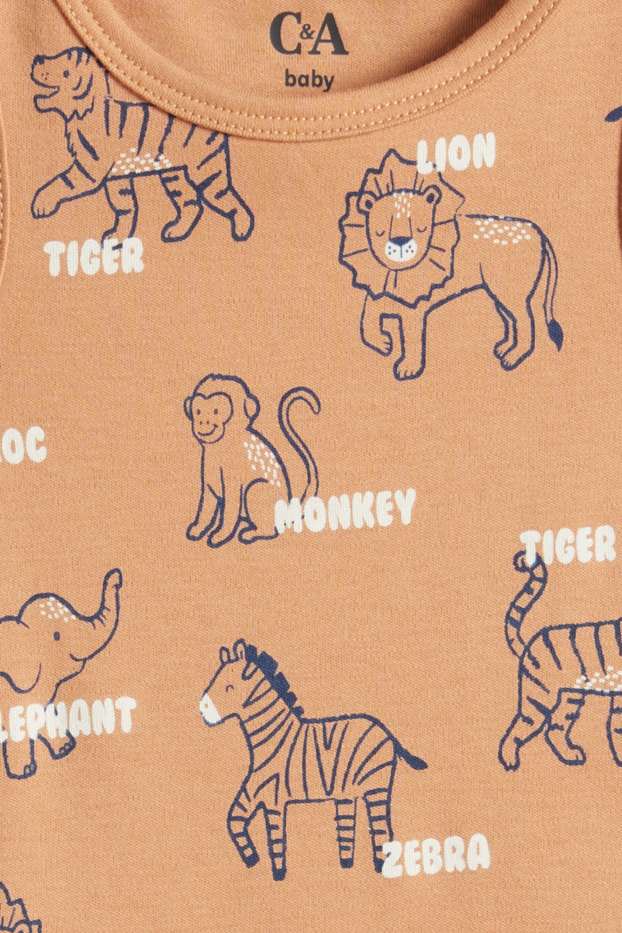 Miminka - chlapci - Multipack 3 ks - divoká zvířátka - body pro miminka - barevná