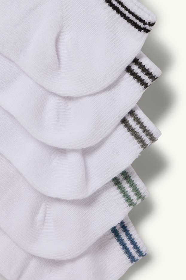 Uomo - Confezione da 5 - calzini corti - bianco