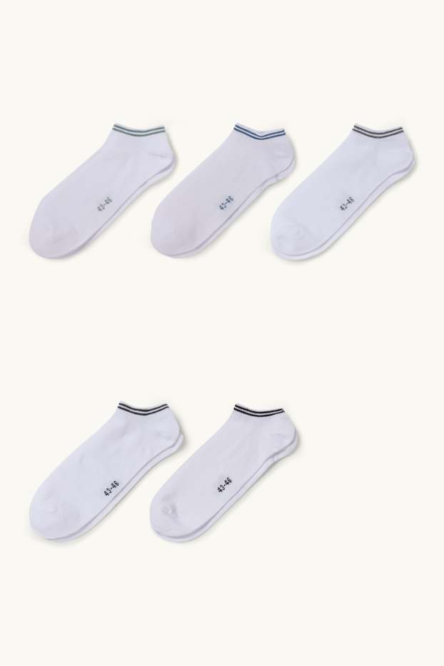 Uomo - Confezione da 5 - calzini corti - bianco