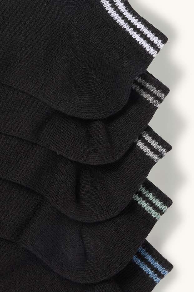 Uomo - Confezione da 5 - calzini corti - nero