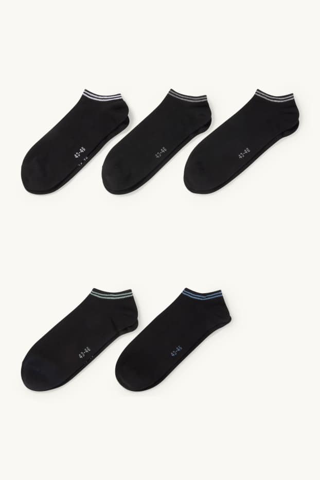 Uomo - Confezione da 5 - calzini corti - nero