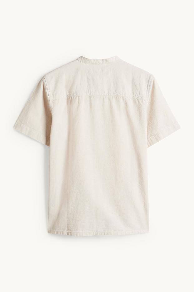 Enfants garçons - Chemisier avec teneur en lin - beige