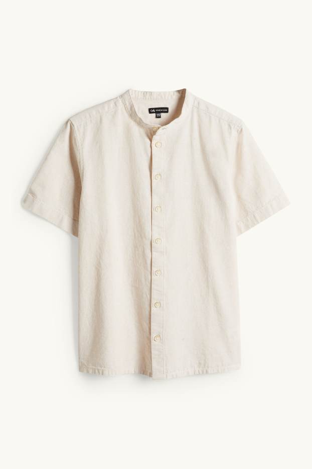 Enfants garçons - Chemisier avec teneur en lin - beige