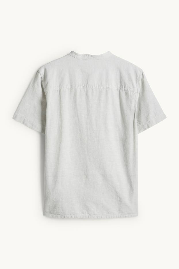 Enfants garçons - Chemisier avec teneur en lin - gris clair